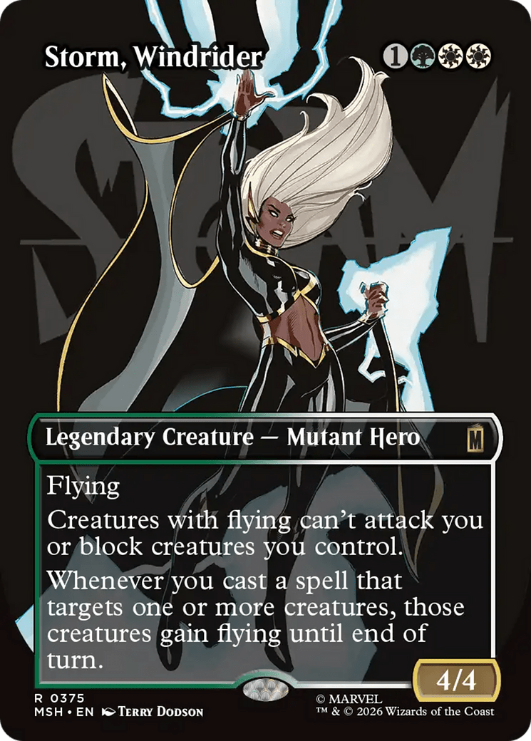Storm, Windrider (Borderless) [Marvel Super Heroes] MTG Single Magic: The Gathering  | Multizone: Comics And Games