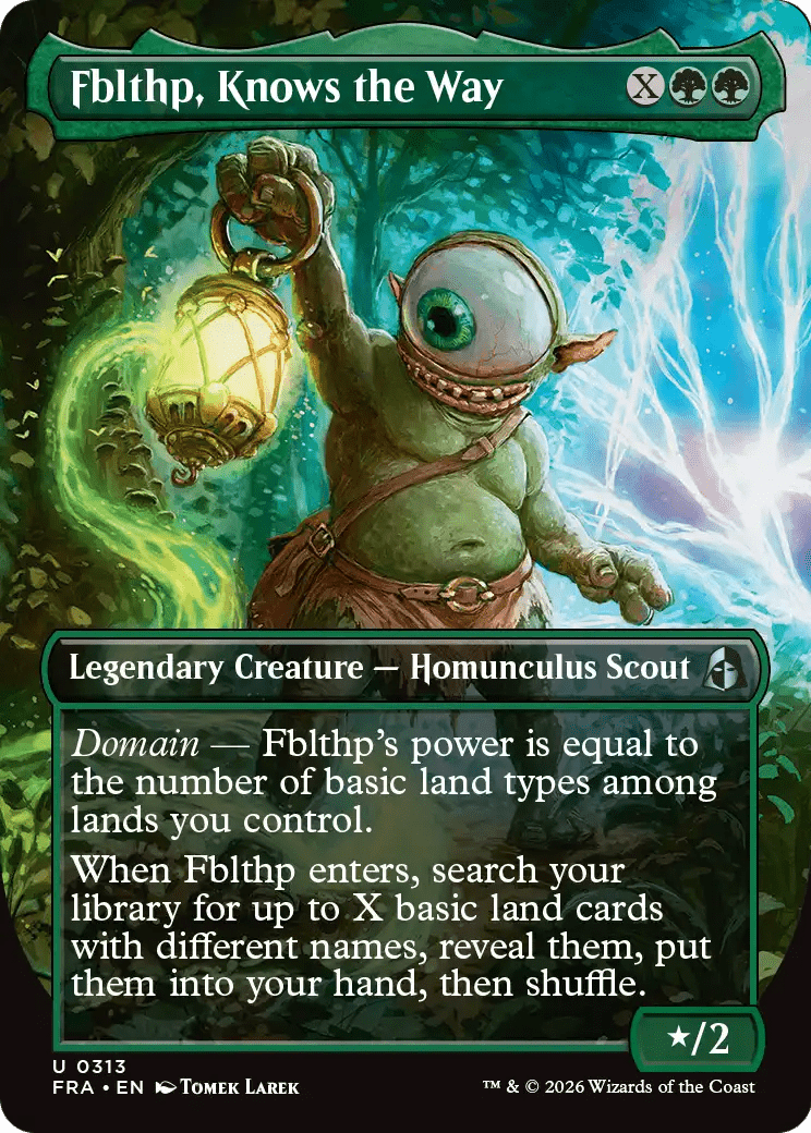 Fblthp, Knows the Way (Borderless) [Reality Fracture] MTG Single Magic: The Gathering  | Multizone: Comics And Games