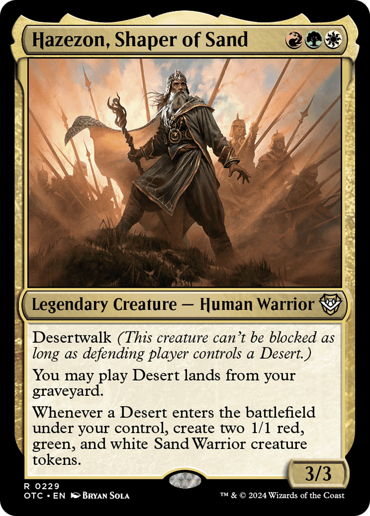 Hazezon, Shaper of Sand [Outlaws of Thunder Junction Commander] MTG Single Magic: The Gathering  | Multizone: Comics And Games