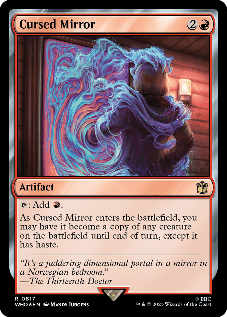 Cursed Mirror (Surge Foil) [Doctor Who] MTG Single Magic: The Gathering  | Multizone: Comics And Games