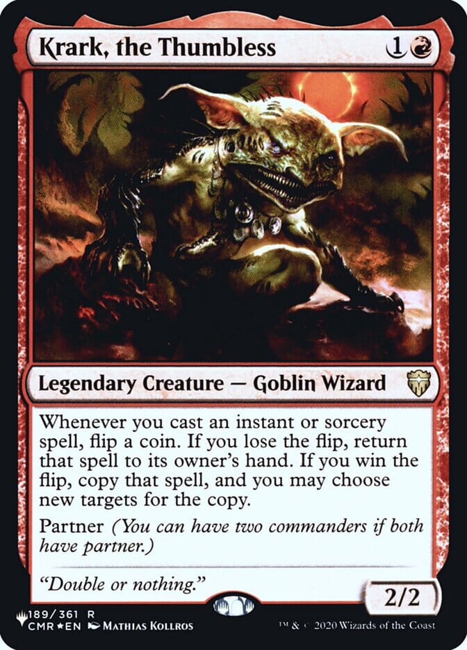 Krark, the Thumbless [Secret Lair: Heads I Win, Tails You Lose] MTG Single Magic: The Gathering  | Multizone: Comics And Games