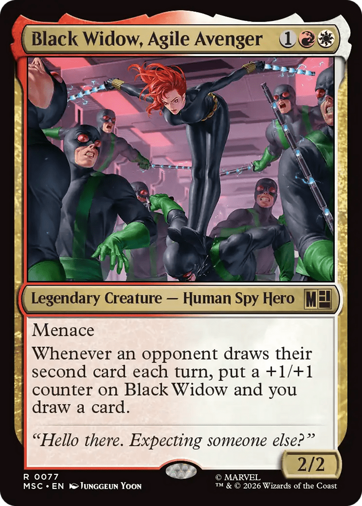 Black Widow, Agile Avenger (Surge Foil) [Marvel Super Heroes Commander] MTG Single Magic: The Gathering  | Multizone: Comics And Games