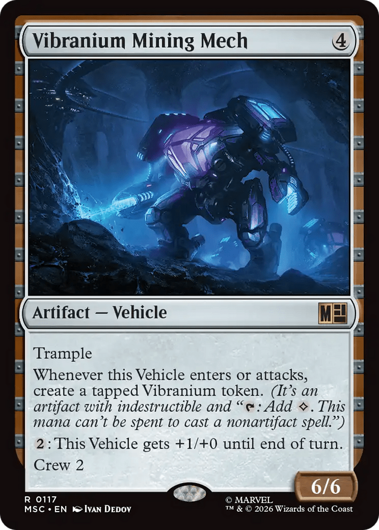 Vibranium Mining Mech (Surge Foil) [Marvel Super Heroes Commander] MTG Single Magic: The Gathering  | Multizone: Comics And Games