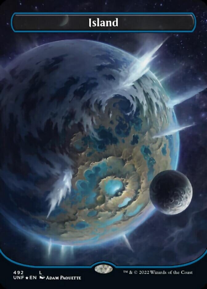 Island (492) (Orbital Space-ic Land) (Galaxy Foil) [Unfinity] MTG Single Magic: The Gathering  | Multizone: Comics And Games