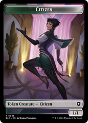 Soldier // Citizen Double-Sided Token [Bloomburrow Commander Tokens] MTG Single Magic: The Gathering  | Multizone: Comics And Games