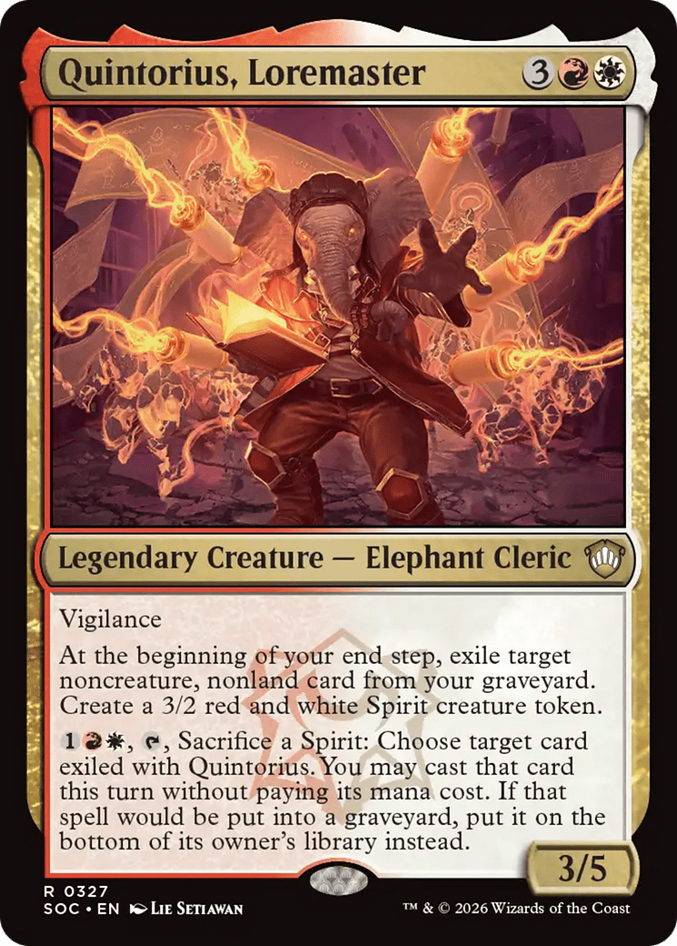 Quintorius, Loremaster [Secrets of Strixhaven Commander] MTG Single Magic: The Gathering  | Multizone: Comics And Games
