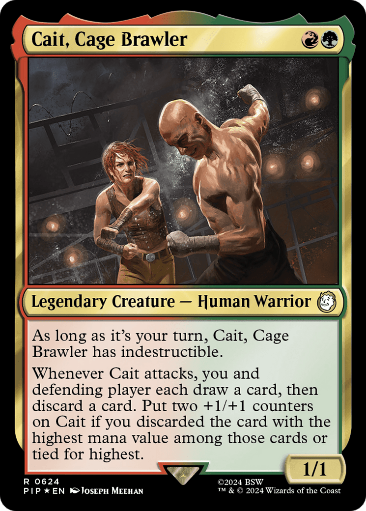 Cait, Cage Brawler (Surge Foil) [Fallout] MTG Single Magic: The Gathering  | Multizone: Comics And Games