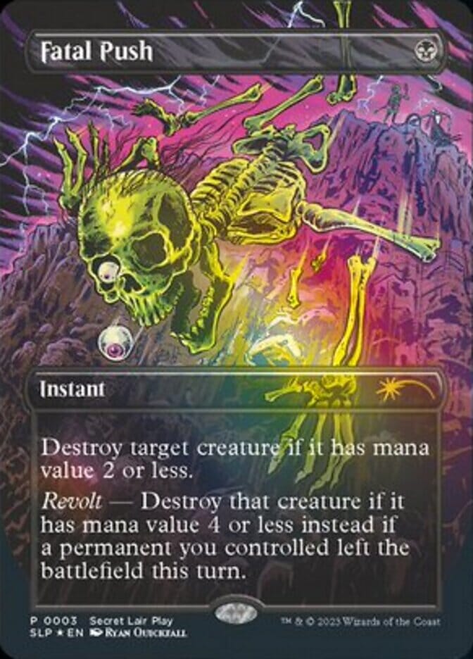 Fatal Push (Borderless) [Secret Lair Showdown] MTG Single Magic: The Gathering  | Multizone: Comics And Games