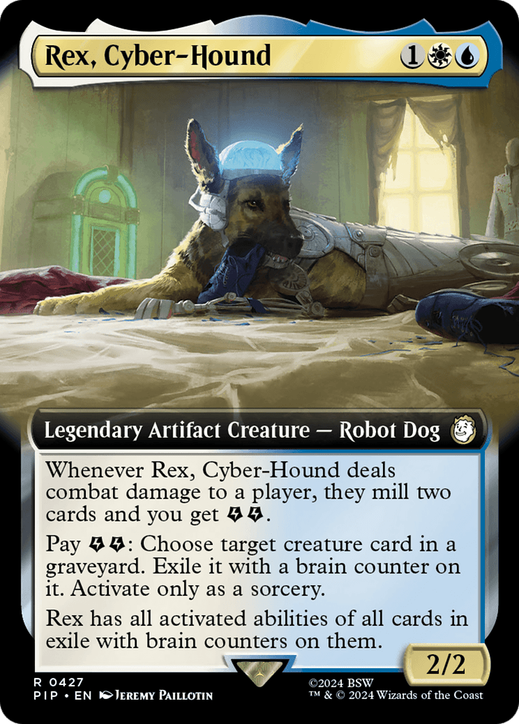 Rex, Cyber-Hound (Extended Art) [Fallout] MTG Single Magic: The Gathering  | Multizone: Comics And Games