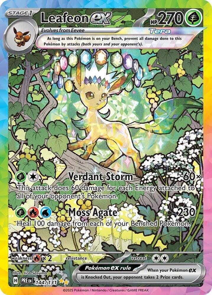 Leafeon ex (144/131) [Scarlet & Violet: Prismatic Evolutions] Pokemon Single Pokémon  | Multizone: Comics And Games