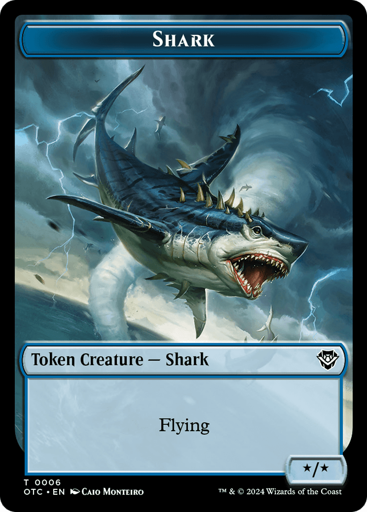 Ape // Shark Double-Sided Token [Outlaws of Thunder Junction Commander Tokens] MTG Single Magic: The Gathering  | Multizone: Comics And Games