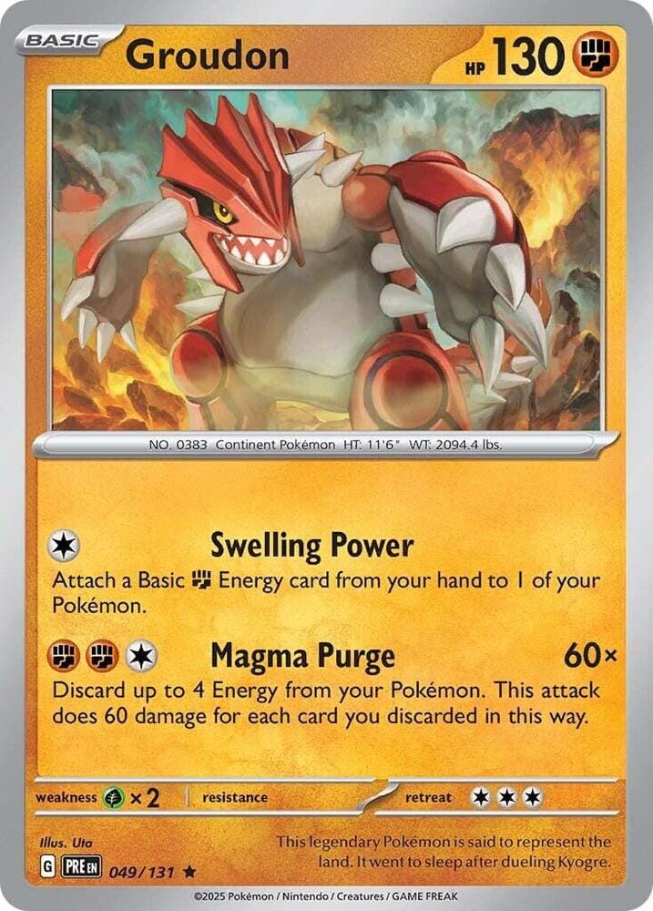 Groudon (049/131) [Scarlet & Violet: Prismatic Evolutions] Pokemon Single Pokémon  | Multizone: Comics And Games