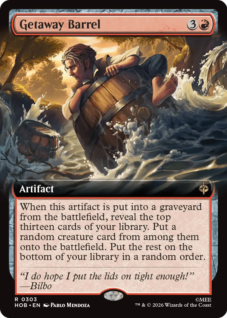 Getaway Barrel (Extended Art) [The Hobbit] MTG Single Magic: The Gathering  | Multizone: Comics And Games