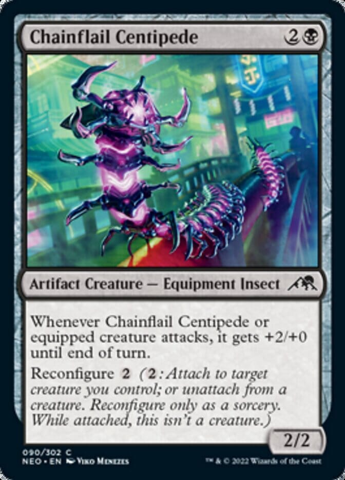 Chainflail Centipede [Kamigawa: Neon Dynasty] MTG Single Magic: The Gathering  | Multizone: Comics And Games