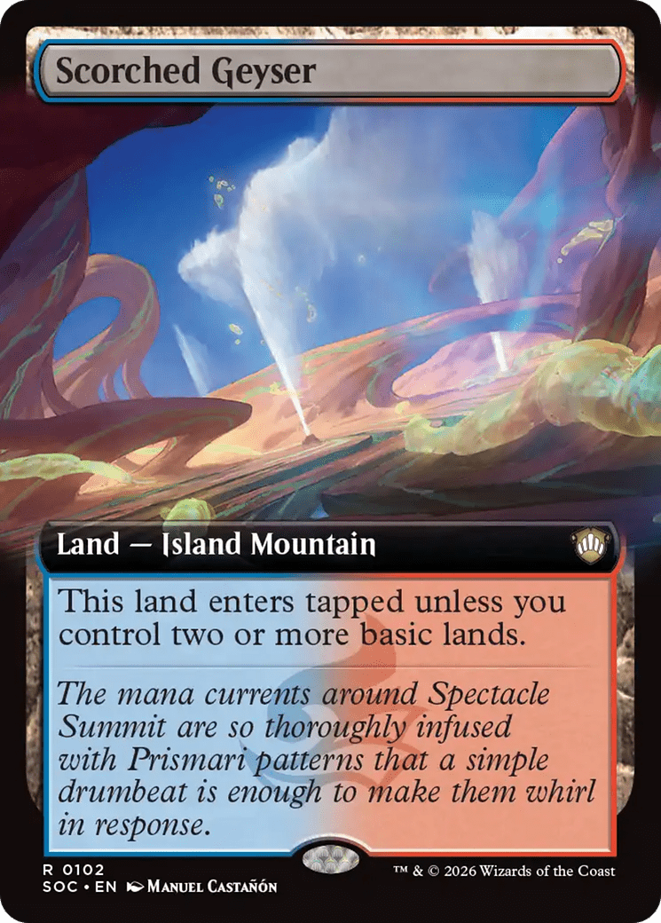 Scorched Geyser (Extended Art) [Secrets of Strixhaven Commander] MTG Single Magic: The Gathering  | Multizone: Comics And Games
