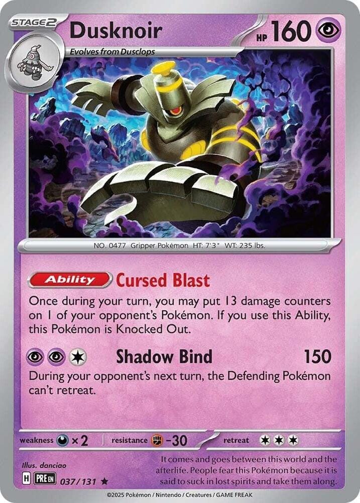 Dusknoir (037/131) [Scarlet & Violet: Prismatic Evolutions] Pokemon Single Pokémon  | Multizone: Comics And Games