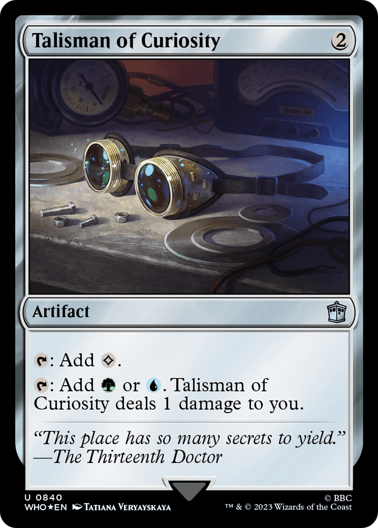 Talisman of Curiosity (Surge Foil) [Doctor Who] MTG Single Magic: The Gathering  | Multizone: Comics And Games