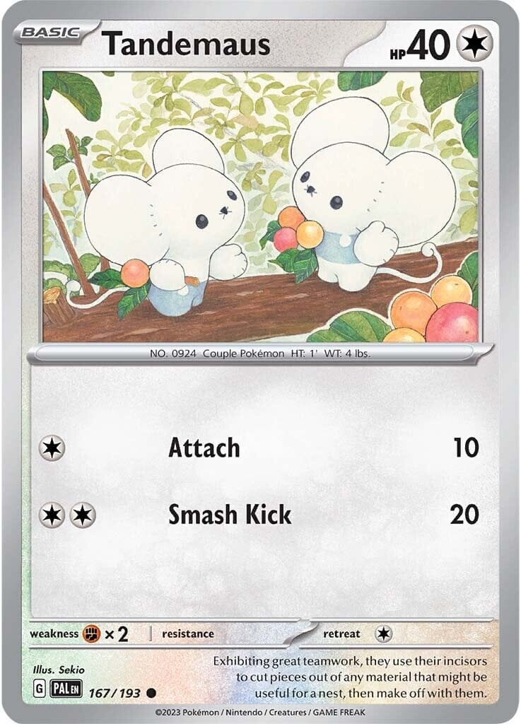 Tandemaus (167/193) [Scarlet & Violet: Paldea Evolved] Pokemon Single Pokémon  | Multizone: Comics And Games