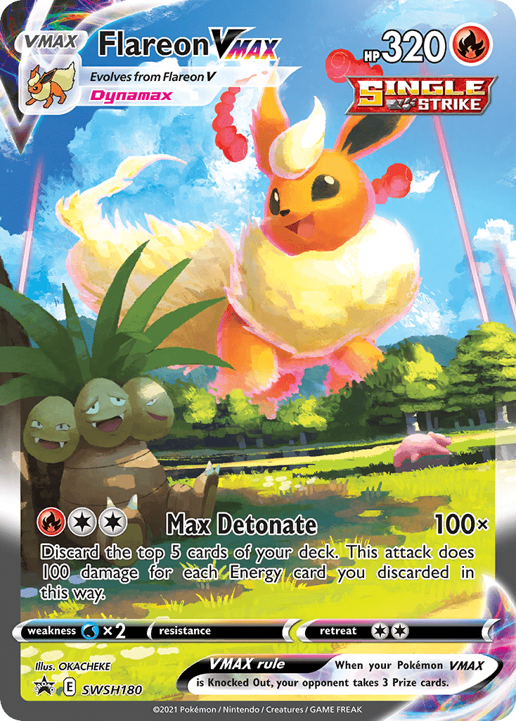 Flareon VMAX (SWSH180) (Jumbo Card) [Sword & Shield: Black Star Promos] Pokemon Single Pokémon  | Multizone: Comics And Games