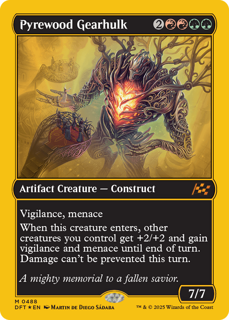 Pyrewood Gearhulk (First-Place Foil) [Aetherdrift] MTG Single Magic: The Gathering  | Multizone: Comics And Games