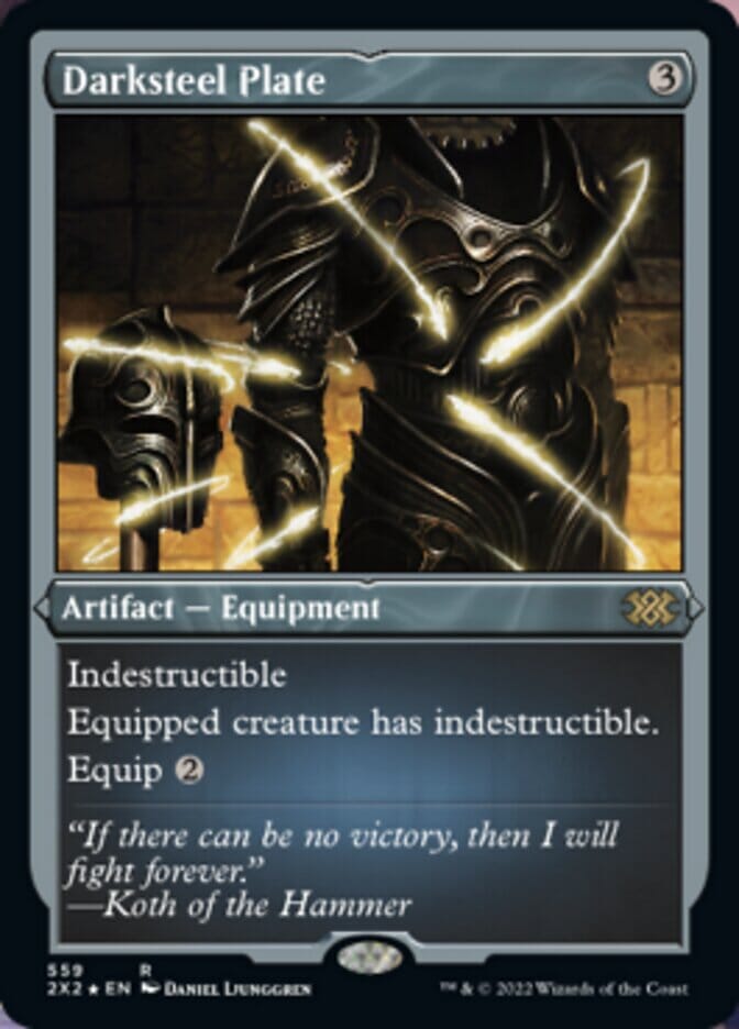 Darksteel Plate (Foil Etched) [Double Masters 2022] MTG Single Magic: The Gathering  | Multizone: Comics And Games
