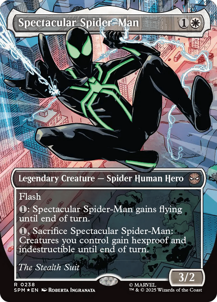Spectacular Spider-Man (0238) (Borderless) (Textured Foil) [Marvel's Spider-Man] MTG Single Magic: The Gathering  | Multizone: Comics And Games