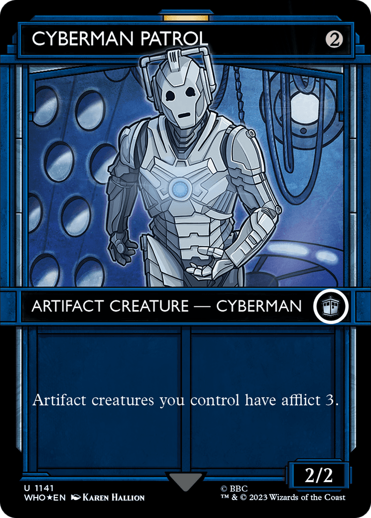 Cyberman Patrol (Showcase) (Surge Foil) [Doctor Who] MTG Single Magic: The Gathering  | Multizone: Comics And Games