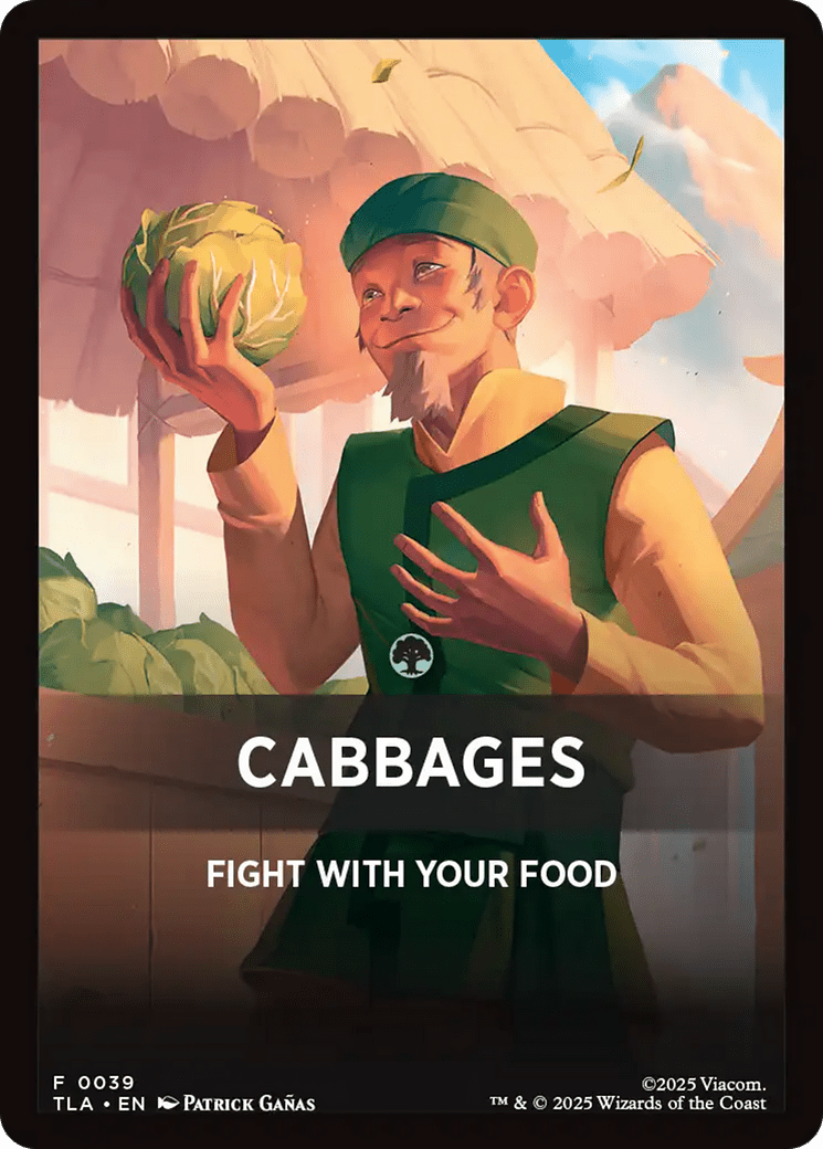 Cabbages Theme Card [Avatar: The Last Airbender Tokens] MTG Single Magic: The Gathering  | Multizone: Comics And Games