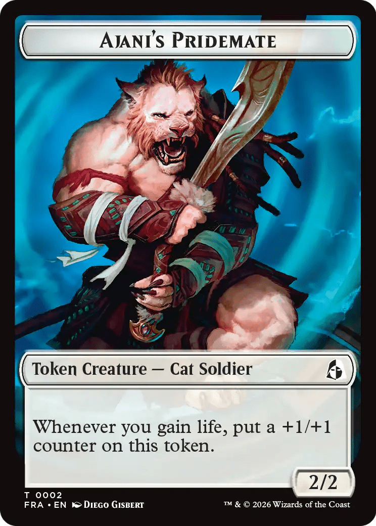 Ajani's Pridemate // Ajani Resolute Double-Sided Token [Reality Fracture Tokens] MTG Single Magic: The Gathering  | Multizone: Comics And Games