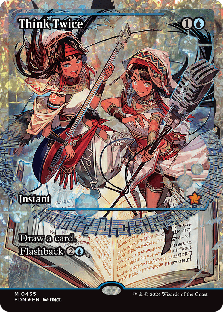 Think Twice (Showcase) (Fracture Foil) [Foundations] MTG Single Magic: The Gathering  | Multizone: Comics And Games