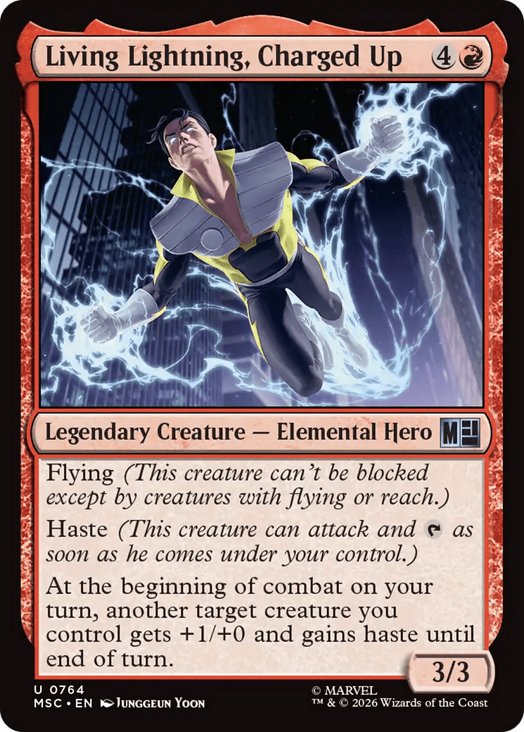 Living Lightning, Charged Up [Marvel Super Heroes Commander] MTG Single Magic: The Gathering  | Multizone: Comics And Games
