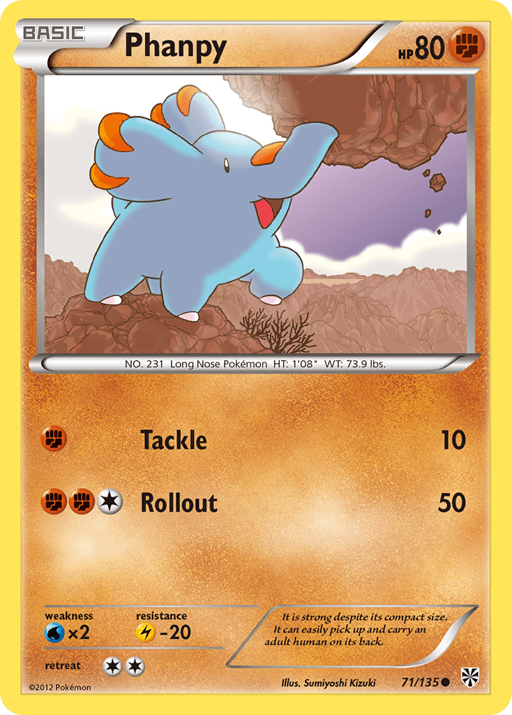 Phanpy (71/135) [Black & White: Plasma Storm] Pokemon Single Pokémon  | Multizone: Comics And Games