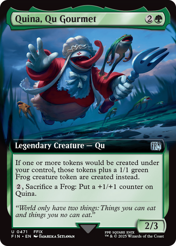 Quina, Qu Gourmet (Extended Art) [FINAL FANTASY] MTG Single Magic: The Gathering  | Multizone: Comics And Games