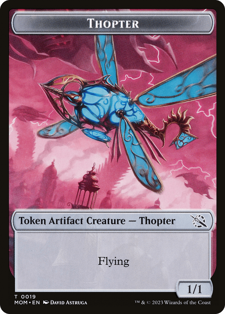 Warrior // Thopter Double-Sided Token [March of the Machine Tokens] MTG Single Magic: The Gathering  | Multizone: Comics And Games