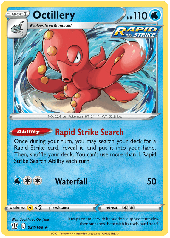 Octillery (037/163) (Theme Deck Exclusive) [Sword & Shield: Battle Styles] Pokemon Single Pokémon  | Multizone: Comics And Games
