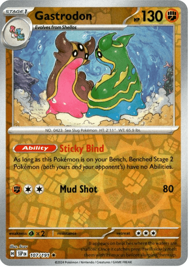 Gastrodon (107/191) [Scarlet & Violet: Surging Sparks] Pokemon Single Pokémon  | Multizone: Comics And Games