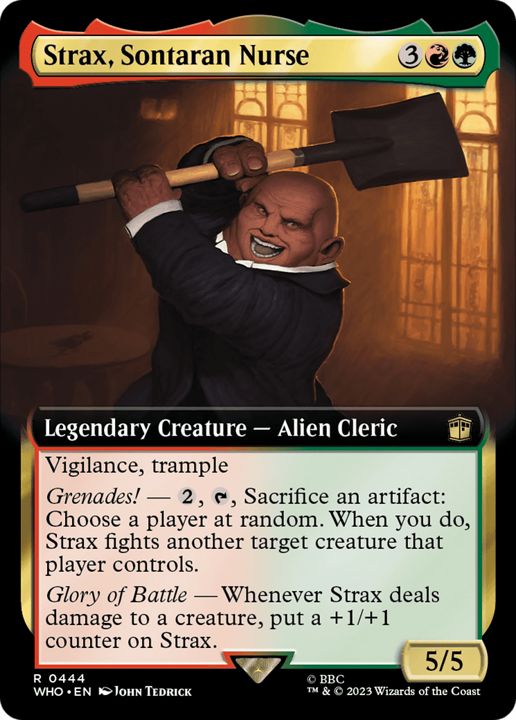 Strax, Sontaran Nurse (Extended Art) [Doctor Who] MTG Single Magic: The Gathering  | Multizone: Comics And Games