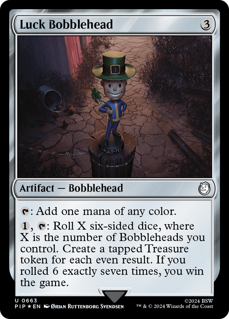 Luck Bobblehead (Surge Foil) [Fallout] MTG Single Magic: The Gathering  | Multizone: Comics And Games