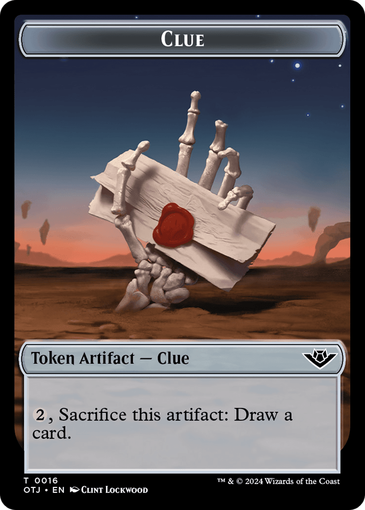 Clue // Plot Double-Sided Token [Outlaws of Thunder Junction Tokens] MTG Single Magic: The Gathering  | Multizone: Comics And Games