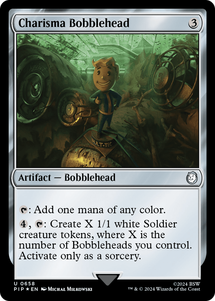 Charisma Bobblehead (Surge Foil) [Fallout] MTG Single Magic: The Gathering  | Multizone: Comics And Games