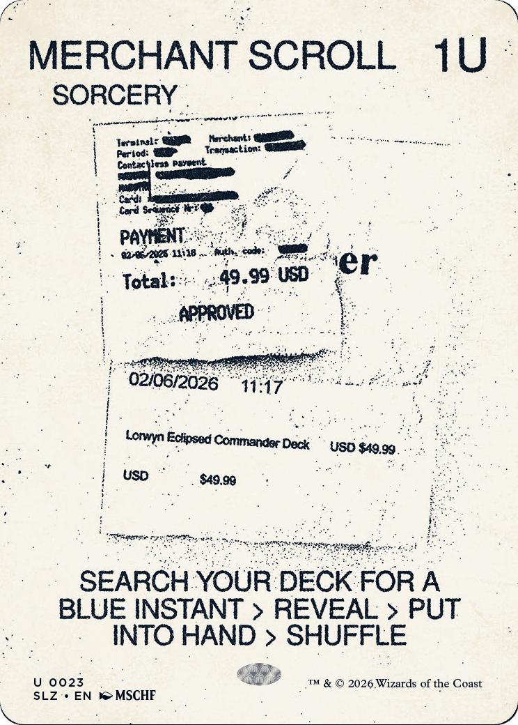 Merchant Scroll (0023) [Secret Lair x MSCHF: The Zeta Set] MTG Single Magic: The Gathering  | Multizone: Comics And Games