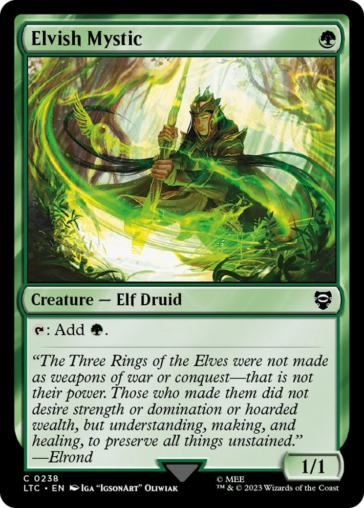 Elvish Mystic [The Lord of the Rings: Tales of Middle-Earth Commander] MTG Single Magic: The Gathering  | Multizone: Comics And Games