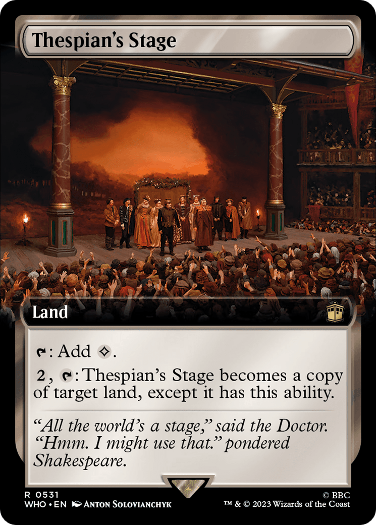 Thespian's Stage (Extended Art) [Doctor Who] MTG Single Magic: The Gathering  | Multizone: Comics And Games