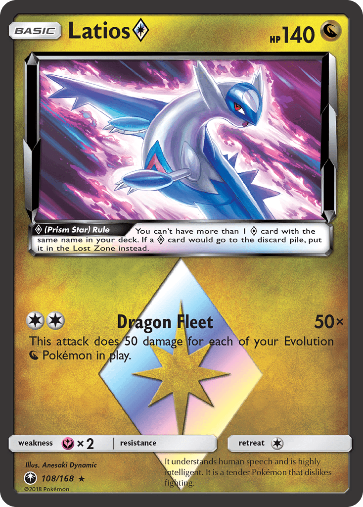 Latios (108/168) (Prism Star) [Sun & Moon: Celestial Storm] Pokemon Single Pokémon  | Multizone: Comics And Games