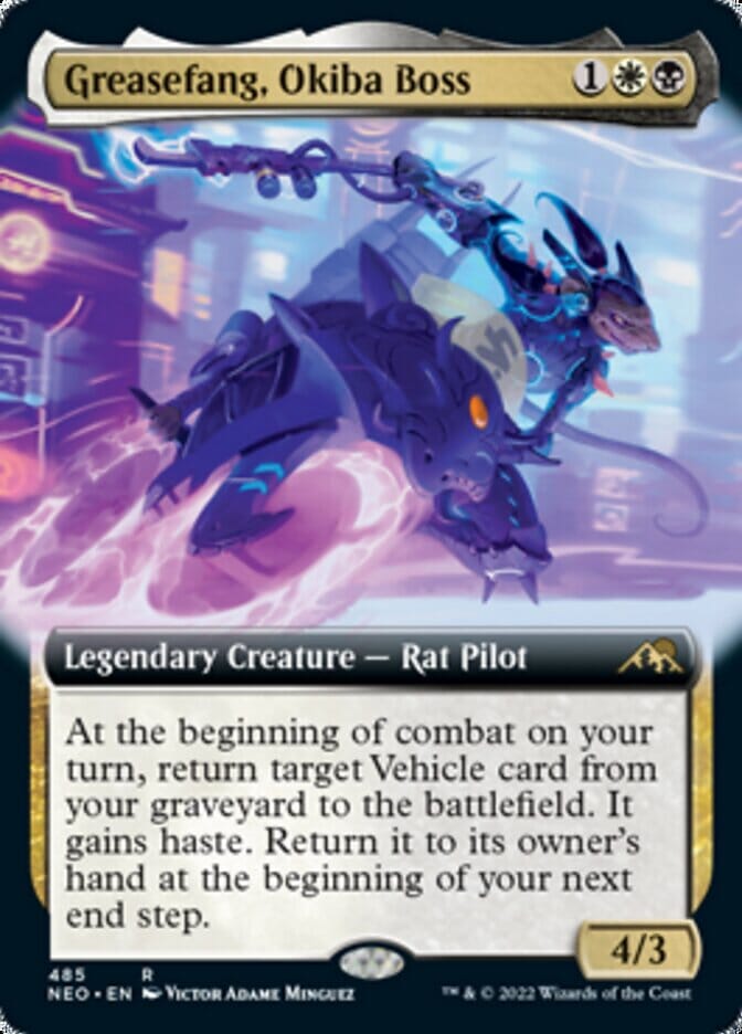 Greasefang, Okiba Boss (Extended Art) [Kamigawa: Neon Dynasty] MTG Single Magic: The Gathering  | Multizone: Comics And Games