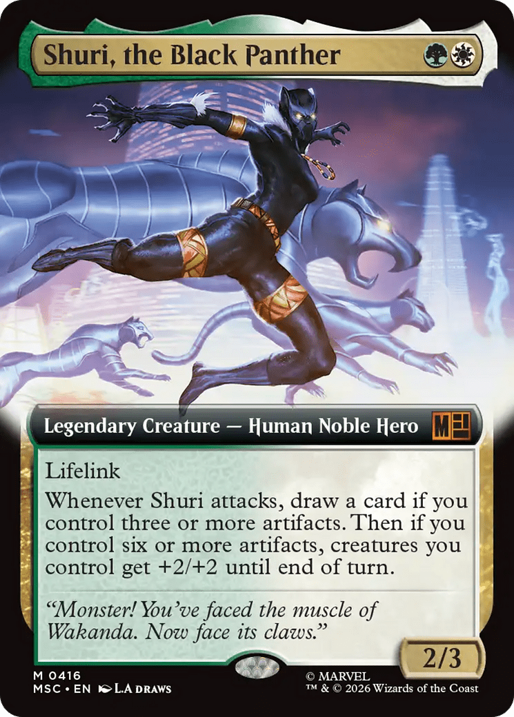 Shuri, the Black Panther (Extended Art) [Marvel Super Heroes Commander] MTG Single Magic: The Gathering  | Multizone: Comics And Games