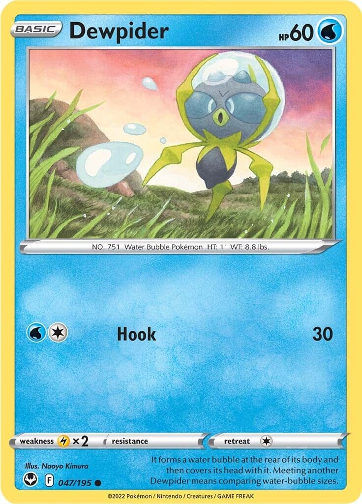 Dewpider (047/195) [Sword & Shield: Silver Tempest] Pokemon Single Pokémon  | Multizone: Comics And Games