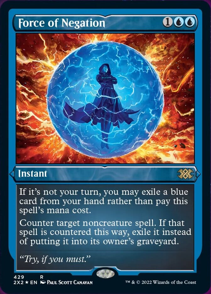 Force of Negation (Foil Etched) [Double Masters 2022] MTG Single Magic: The Gathering  | Multizone: Comics And Games