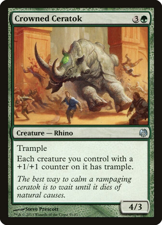 Crowned Ceratok [Duel Decks: Heroes vs. Monsters] MTG Single Magic: The Gathering  | Multizone: Comics And Games