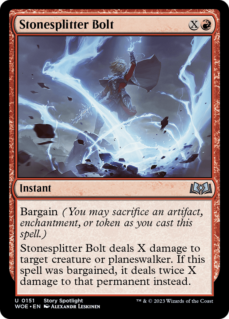 Stonesplitter Bolt [Wilds of Eldraine] MTG Single Magic: The Gathering  | Multizone: Comics And Games